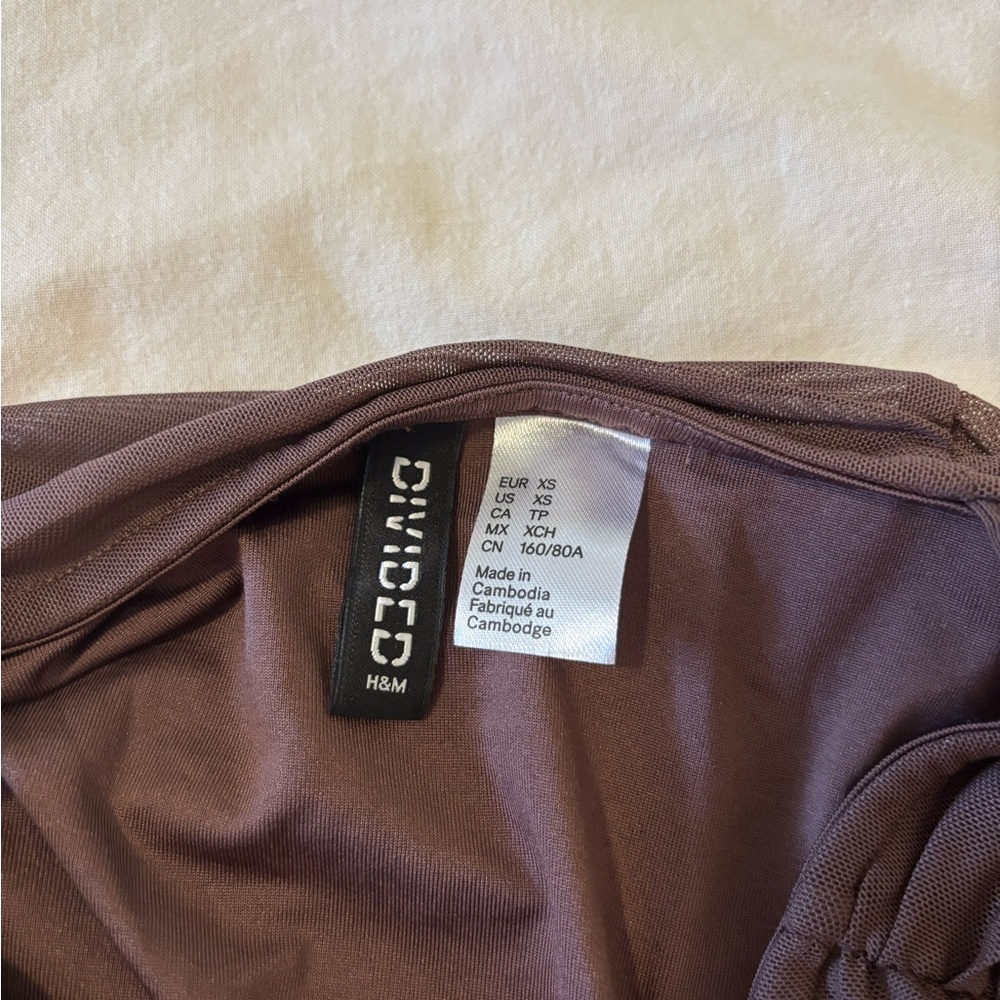 H&M Ruched Brown Dress - Picture 4 of 4